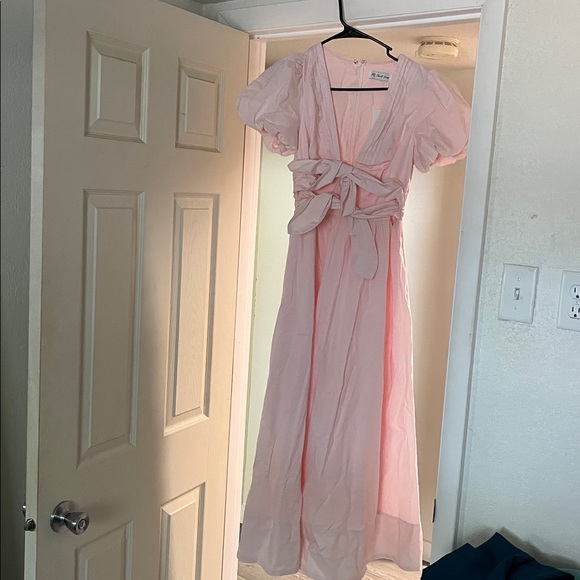 Chic Light Pink Maxi Dress - Picture 1 of 4